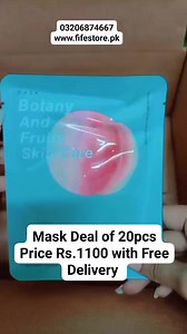 Mask Deal of 20pcs Price Rs. 1100 with Free Delivery 8 Sheet Mask 4 Blackhead Mask 4 Lip Mask 4 Eye Patches For Orders WhatsApp 03206874667 https://fifestore.pk/shop/face-mask/mask-deal-of-20pcs/ | Fife Store