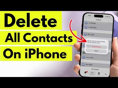 How to Delete All contacts from iPhone | Delete Multiple contacts on iPhone