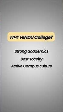 Why Hindu College is the BEST in University of Delhi?