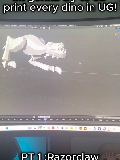 Impresiones 3D de Dinosaurios en UG: Parte 1