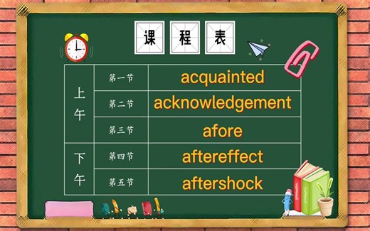 单词afore与before一样，许多的意思，听小玉老师讲解具体有哪些