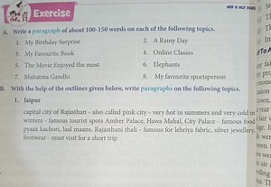 A. Write a paragraph of about 100-150 words on each of the foll... | Filo