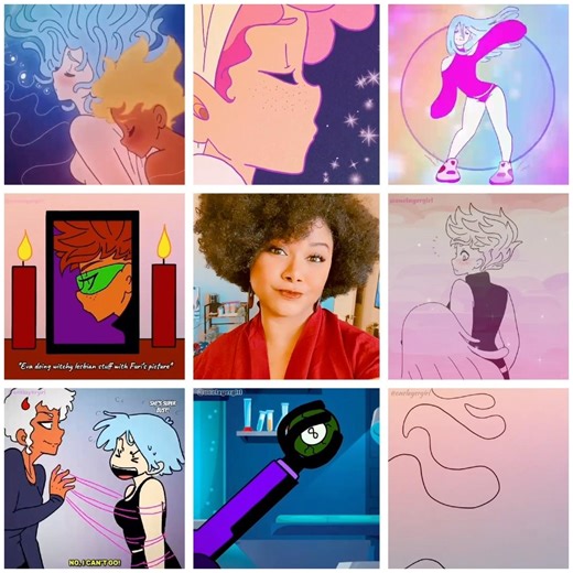 My Art vs. Artist thingy from last year 🥰 #animation #animator #artist #art #yuri #OCs #indie #GL