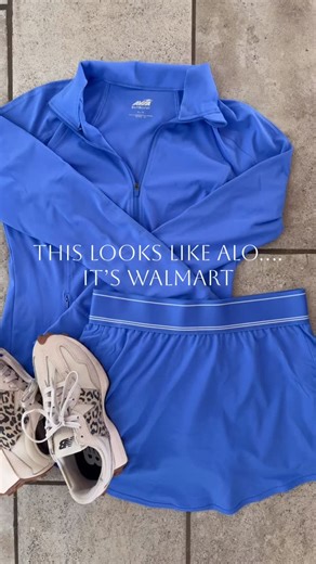 Comment “SET PLEASE” for details. This looks like Alo Yoga but it’s from Walmart 👀 An elevated active skort pullover jacket set that’s comfy, flattering, and mom-life approved. ✔️ Built-in shorts (YES) ✔️ Skort is so flattering on the legs ✔️ Pullover layers perfectly ✔️ Looks $$$, costs way less #walmartfashion | Julie Franks