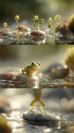 #FROG/KATAK#metamorphosis of a small tadpole transforming