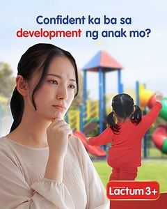 Maging panatag with milk that helps develop what matters. Lactum 3 helps with ALL-AROUND DEVELOPMENT sa brain, immunity, and bone development with proper nutrition and stimulation. ASC Ref No. M0125P092723L | Lactum 3 & 6