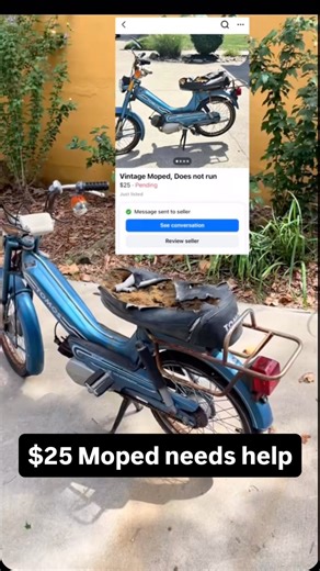 Makingmoneywithmar on Instagram: "Need some help on the $25 Tomos Moped. She is back to oem cylinder and carb. Was really hoping to get this thing ripping for a test ride and start putting some new parts on it but we have hit a wall. She revs up uncontrollably and doesn’t seem to be running right. Carb is good, spark is good. Maybe sucking in too much air ? Leaning out?-Possible crank seal. Anyways I’m open to suggestions and hopefully we can get this moped running and riding soon. #moped #mecha