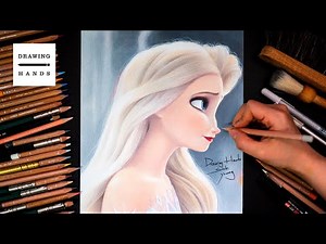 Drawing Frozen2 - Elsa(Hair loose elsa) [Drawing Hands]