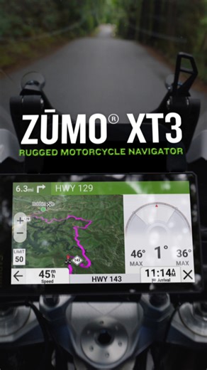 The new zumo XT3 is the motorcycle navigator you’ve been waiting for. No matter where you ride, it enhances every corner, chicane and straightaway. Whether you use the 6" or 4.7" device for touring or sport riding, you’ll see all the data you need in crisp, beautiful detail. | Garmin