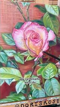 How I painted this rose step by step! #oilpaintingtutorial 🌹✨🌱