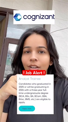 🚨 Cognizant Hiring 2025 & 2026 Batch | Last Date 15 July 2026 | Apply Now! 🔥#jobalert #shorts #job