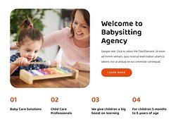 Welcome to babysitting agency - Template by Nicepage