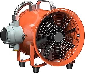12'' Utility Explosion Proof Fan, 125W Wall Mounted Air Blower Fan for Garage Kitchen Axial, 2800RPM Industrial Ventilation Extractor Fans for Paint Booth (12in-125W)