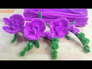 DIY Tutorial Flowers ! How to make orchid flowers by handmade using pipe cleaner ?