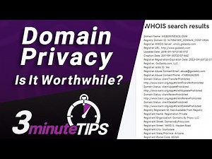 Domain Privacy - Is It WORTH the COST? Don't Leave your info open to the public