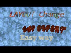 How to change layouts in sap