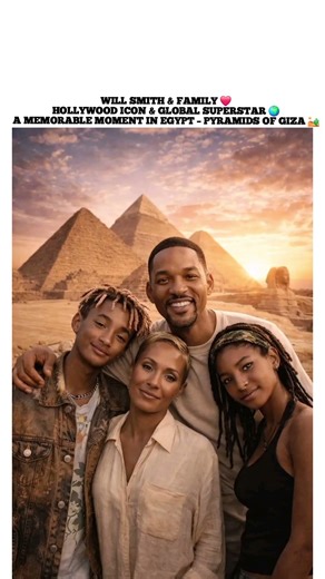 Will Smith & Family ❤️Hollywood Icon & Global Superstar 🌍A Memorable Moment in Egypt – Pyramids