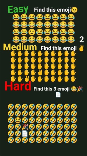 in medium there 2 emoji Easy to hard part 1 part 2 is (very hard to insane)