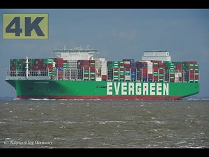 EVER AEON - Shipspotting Germany 🇩🇪 IMO 9943279 - River Elbe near City Otterndorf - 4K VIDEO