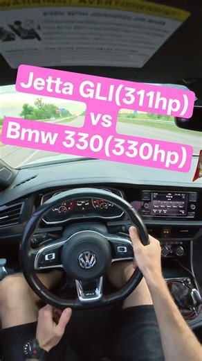 VW Jetta GLImk7(311hp) vs Bmw 330i(330hp) good race!)#max___sound #jettagli#bmw330#cars#golfgti