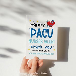 PACU Nurse Thank You Card, Perianesthesia Nurses Week Greeting Cards Printable, Staff Appreciation Gifts - Etsy Canada