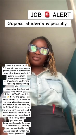 Desk Attendant Position Available at Gateway ICT Polytechnic