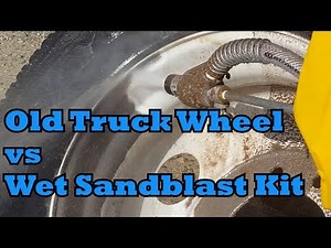 Power Eagle Wet Sandblast kit VS Truck Wheel