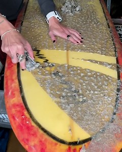 10M views · 3.3K reactions | The satisfying process of de-waxing a disgusting surf board ‍♀️ | LADbible | Facebook