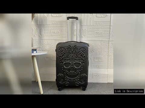 Punk Trend Skeleton suitcase Personality pop elements travel luggage boarding box large size customs