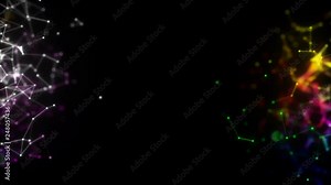 Digital corals.Neuron network, neuronet synapse 3D animation, inside the human brain.Seamless loop.