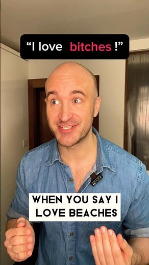 How to pronounce BEACH and B*TCH correctly in English!#pronunciationtips #learnenglish