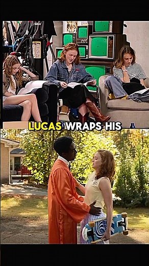 Sadie Sink and Caleb McLaughlin Lucas Max Kiss Table Read #strangerthings