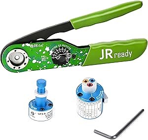 JRready ST2165 M22520/1-01 Crimp Tool Kit NEW-ASF1G Crimping Tool with Universal screw adjustment UF2-5 and PH102 M22520/1-02 Turret Head Positioner for 12-26 AWG Wire Harness