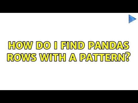 How do I find pandas rows with a pattern?