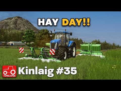 MAKING HAY & HARVESTING CANOLA!! Kinlaig FS25 Timelapse Farming Simulator 25 Ep 35