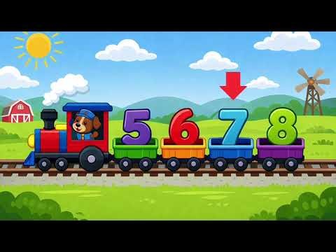 Numbers 1 to 10 Train for Toddlers | Counting Train with Music (10 min Loop)
