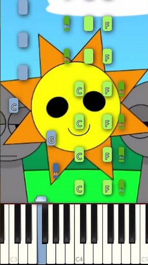 Sprunki PYRAMIXED Mr. Sun (Piano Tutorial)