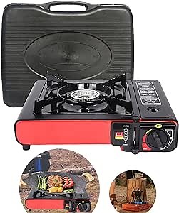 Portable Camping Stove, Propane & Butane, Metal, Great for Camping, Outdoor Cooking, Hiking, Grill, Picnics