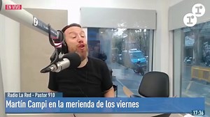 581K views · 6.1K reactions |  ¡Martín Campi pasó por la “Merienda de los Viernes”!  El humorista y actor @campiobra pasó por Radio La Red para conversar con todo el equipo de #Pastor910.  Reviví la entrevista completa en el canal de YouTube de Radio La Red.  AM 910  APP: La Red ️ lared.am ▶️ YouTube: Radio La Red | Radio La Red | Facebook