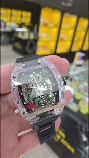 Invicta Artist Roseskull Automatic Men's Watch w/ Skeleton Dial - 42mm, Black (69495)