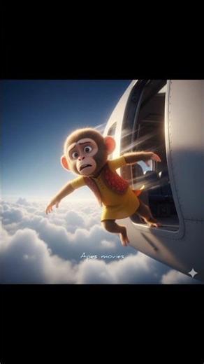 Monkey🐒 is falling from sky, then stuck in tree🌳| #struck #apesmovies