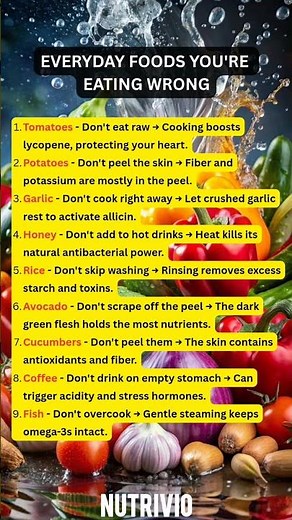 Everyday Foods You're Eating Wrong | 9 Common Food Mistakes #healthylifestyle #healthtips