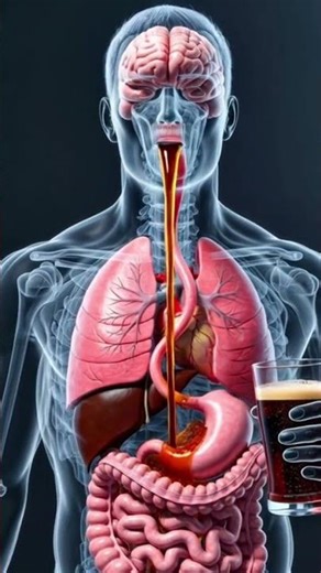 The journey of a drink inside your body – Realistic anatomy animation