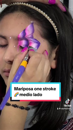 Técnica One Stroke para Pintacaritas: Diseño de Mariposa 🦋