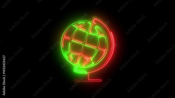 neon pictogram for a webpage. World web icon, earth globe icons internet symbol for your logo, app, or website design.