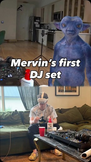 167K views · 206 reactions | Hitting a b2b w/ Mervin  Thank you @metaquest for the headset and full credit to @mackfalconer and @tyke_ai for creating this wonderful character  #metapartner #metaquest3 #djing #djhumor #dj | DJ Pressed | Facebook