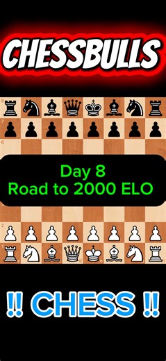 Day 8 of playing one blitz game in Chess until we hit 2000 ELO #chess #elo #shorts