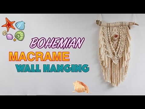 DIY Bohemian Macrame Wall Hanging with Seashells / Craft ideas Home decorating handmade