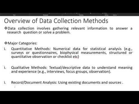 Data Collection Methods