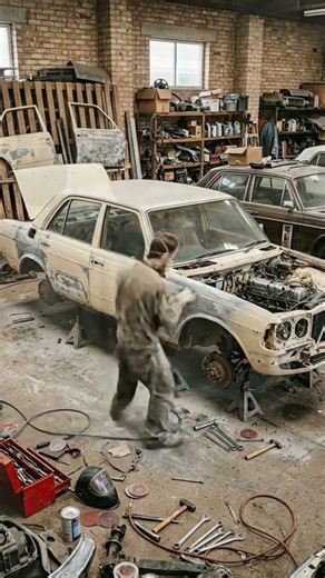 repair process for the mercedes benz vehicle #car #restoration #shorts #shortvideo